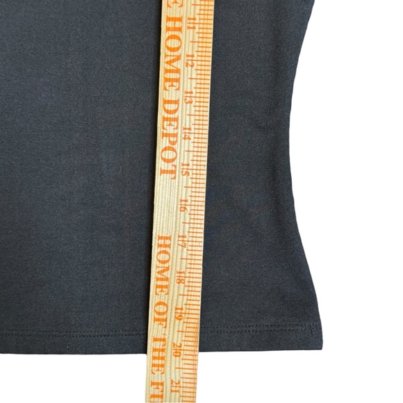 Y2K Forever 21 Black Rhinestone V Neckline Top Size Medium - Picture 4 of 5